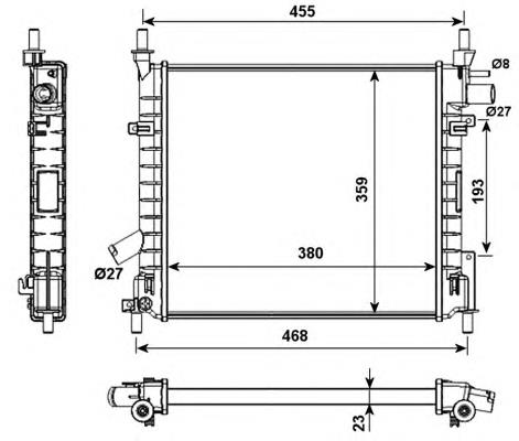 53989 NRF radiador refrigeración del motor