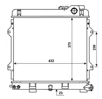 53980 NRF radiador refrigeración del motor