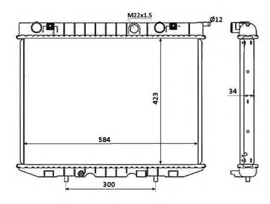 53940 NRF radiador refrigeración del motor