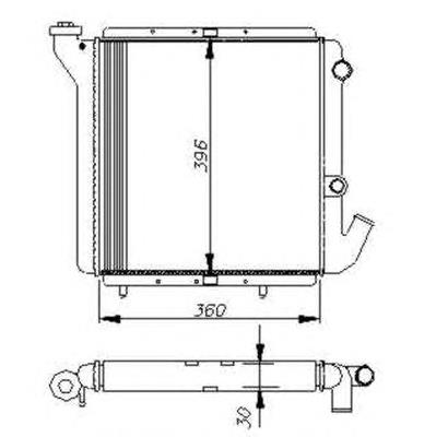 54643 NRF radiador refrigeración del motor