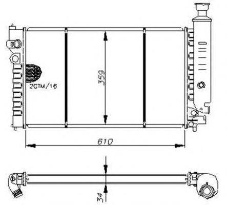 54635 NRF radiador refrigeración del motor