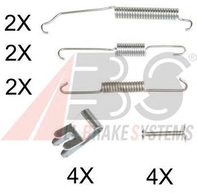 0882Q ABS kit de montaje, zapatas de freno traseras