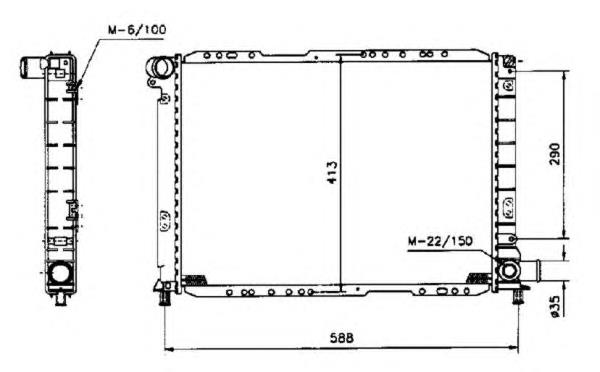 58858 NRF radiador refrigeración del motor