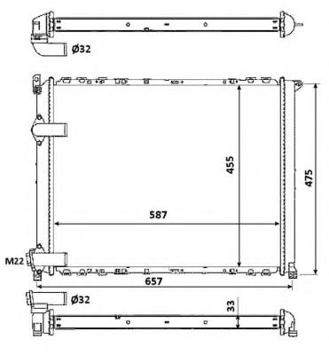 58849 NRF radiador refrigeración del motor