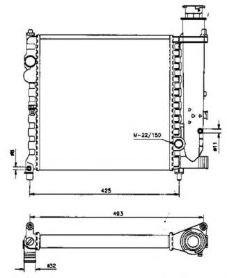 58677 NRF radiador refrigeración del motor