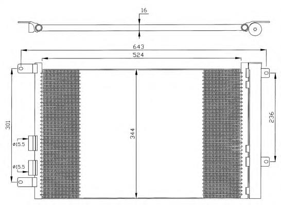 35330 NRF condensador aire acondicionado