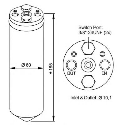 921312F611 Nissan receptor-secador del aire acondicionado