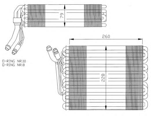 36023 NRF evaporador, aire acondicionado