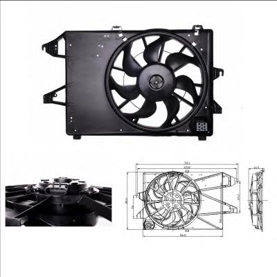 47005 NRF ventilador (rodete +motor refrigeración del motor con electromotor completo)