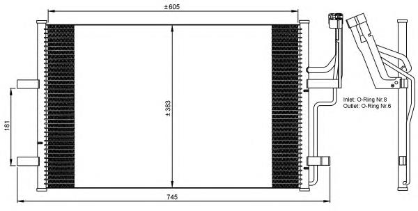 35507 NRF condensador aire acondicionado