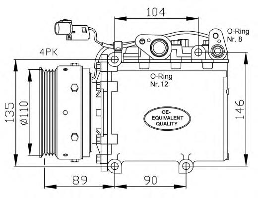  Compresor de aire acondicionado para Mitsubishi Galant 7 