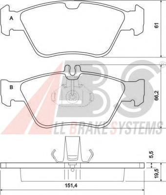 36903 ABS pastillas de freno delanteras