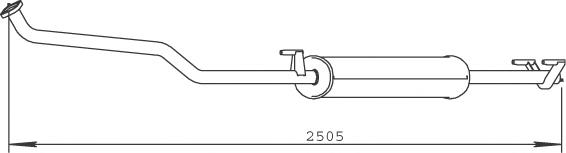 9034900019 Mercedes silenciador delantero