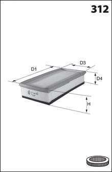 ELP9098 Mecafilter filtro de aire