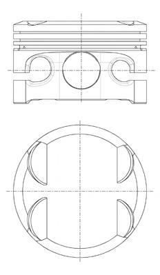 87-422207-10 Nural pistón completo para 1 cilindro, cota de reparación + 0,50 mm