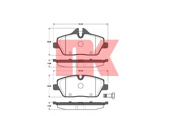 221529 NK pastillas de freno delanteras