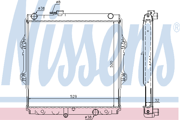 64598A Nissens radiador refrigeración del motor