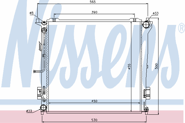 67078 Nissens radiador refrigeración del motor