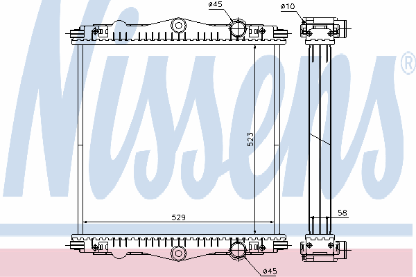 614450 Nissens radiador refrigeración del motor