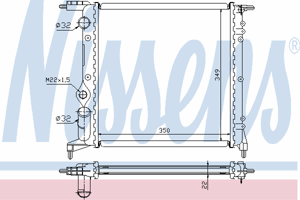 63926 Nissens radiador refrigeración del motor