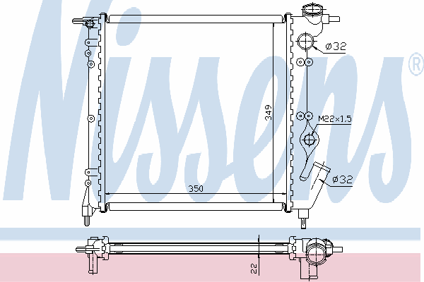 63928A Nissens radiador refrigeración del motor