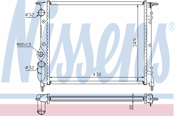 63924A Nissens radiador refrigeración del motor