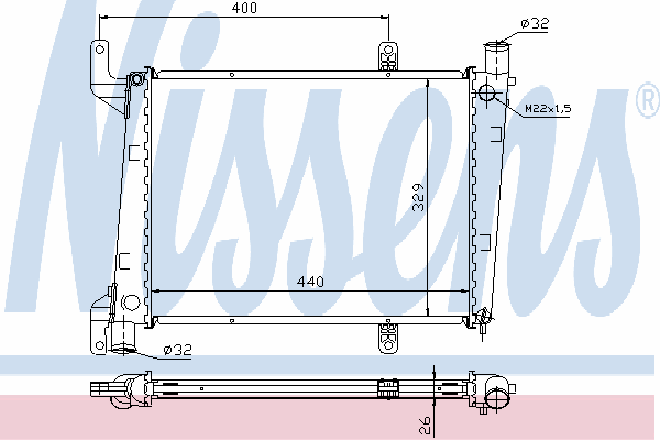 65561A Nissens radiador refrigeración del motor