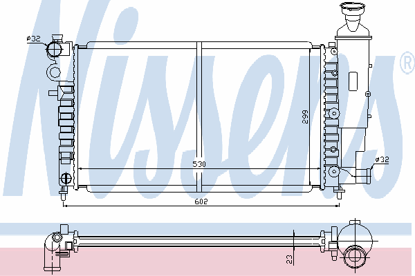 61276 Nissens radiador refrigeración del motor