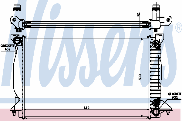 60303A Nissens radiador refrigeración del motor