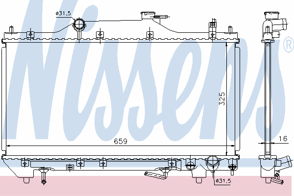 64641A Nissens radiador refrigeración del motor