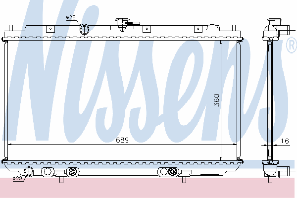 67345A Nissens radiador refrigeración del motor