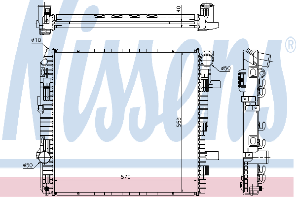 62794A Nissens radiador refrigeración del motor