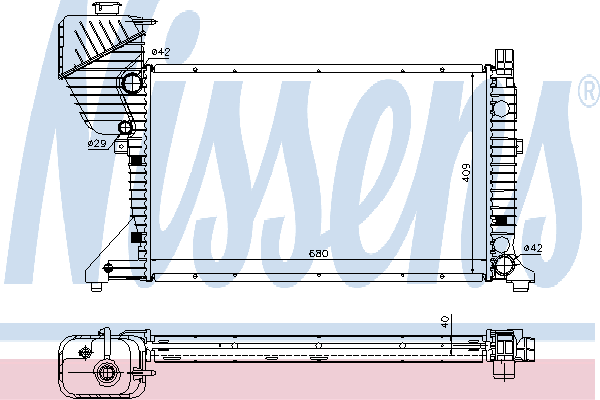 62519A Nissens radiador refrigeración del motor