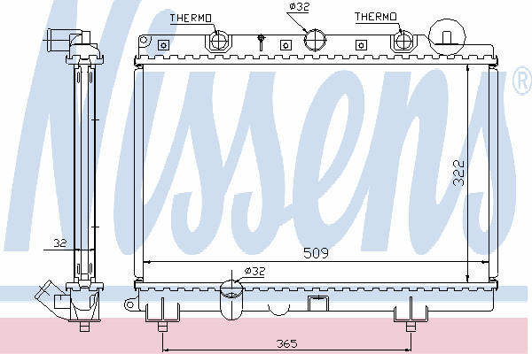 64305A Nissens radiador refrigeración del motor