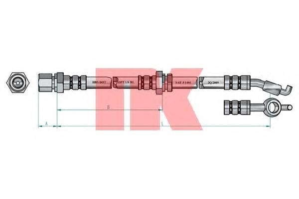 855022 NK tubo flexible de frenos trasero derecho