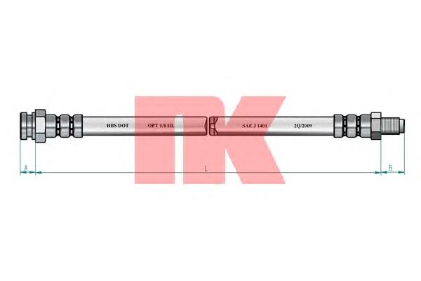 853336 NK tubo flexible de frenos trasero