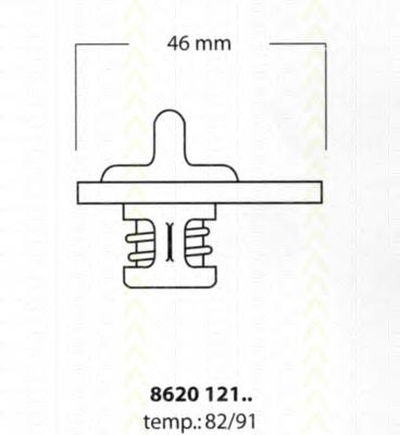 Termostato, refrigerante 862012182 Triscan