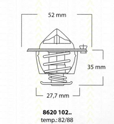 862010288 Triscan termostato, refrigerante