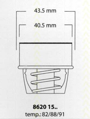 86201591 Triscan termostato, refrigerante