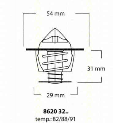 86203288 Triscan termostato, refrigerante