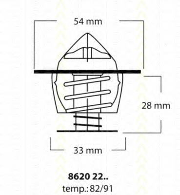 86202291 Triscan termostato, refrigerante