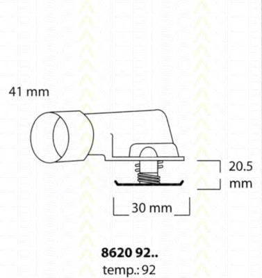 86209292 Triscan termostato, refrigerante