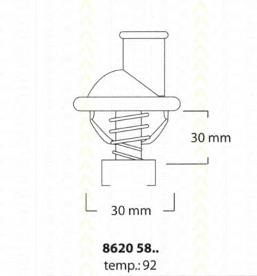 86205892 Triscan termostato, refrigerante