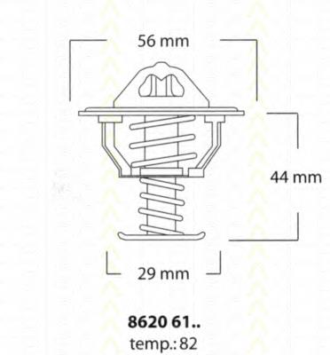 86206182 Triscan termostato, refrigerante