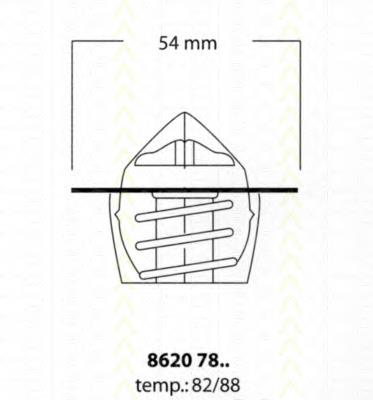 86207888 Triscan termostato, refrigerante