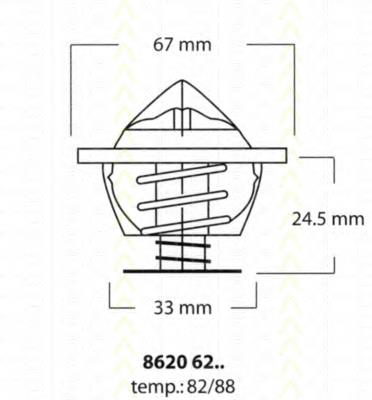 86206282 Triscan termostato, refrigerante