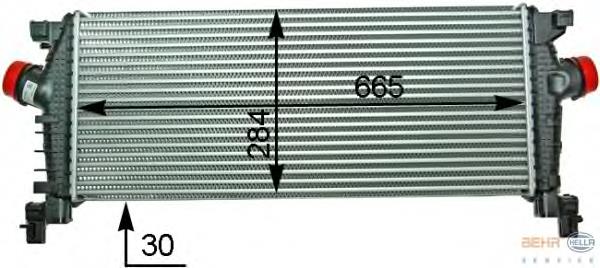 8ML376910211 HELLA radiador de aire de admisión