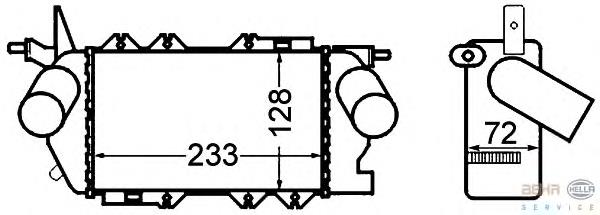 8ML376776411 HELLA radiador de aire de admisión