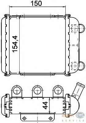 Radiador, refrigeración del motor adicional 3002256 VAN Wezel