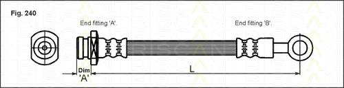 815069106 Triscan latiguillo de freno delantero